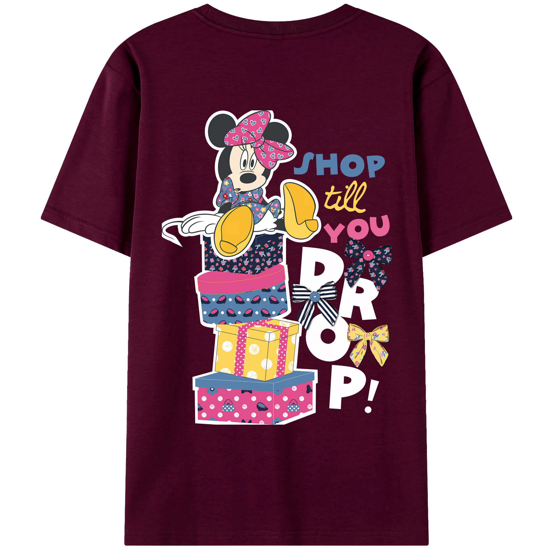 （画像用） ミッキーマウス Mickey Mouse レディース半袖Tシャツ(バックプリント)